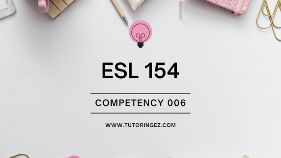ESL Competency 006